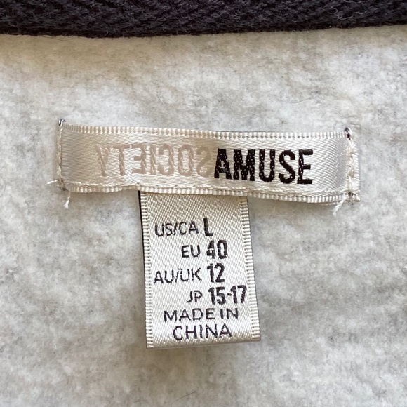 Amuse Society Black and White Palm Leaf Sweatshirt - Picture 5 of 8